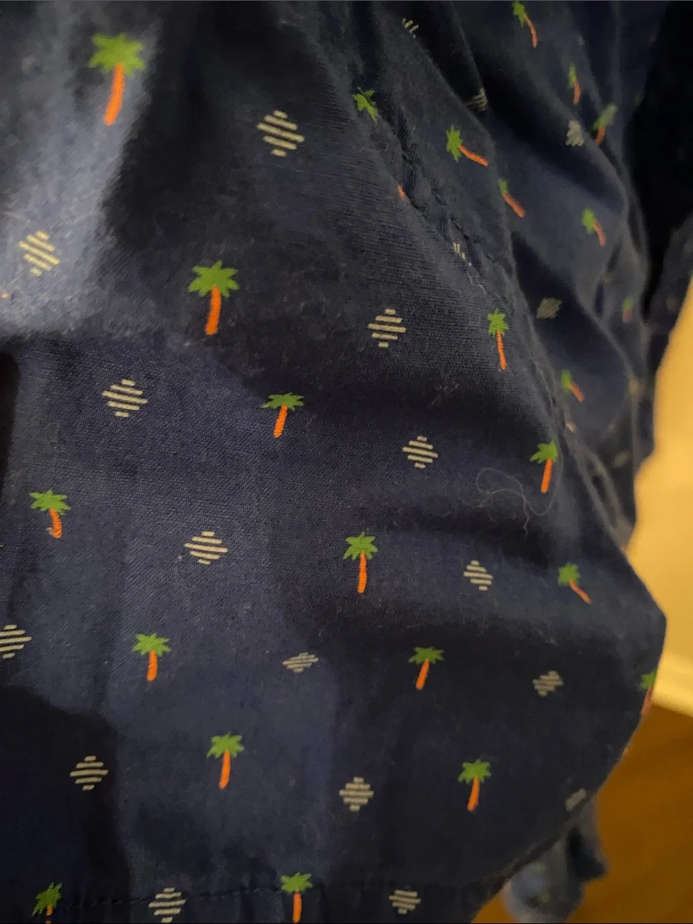 The Children's Place Navy Short-Sleeve Shirt with Palm Print